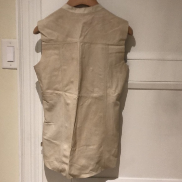 Leather snap button vest/ top - Picture 4 of 5